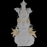 Bill's Ghost -- photo by Sienna M Potts -- artwork &copy; Shelley Martin (click to see a larger version of the paper sculpture)