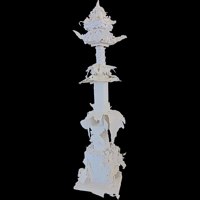 Temple Totem -- photo by Sienna M Potts -- artwork &copy; Shelley Martin (click to see a larger version of the paper sculpture)
